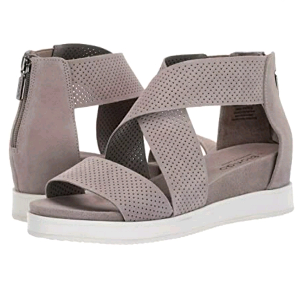 Blonde Suede Sandals
